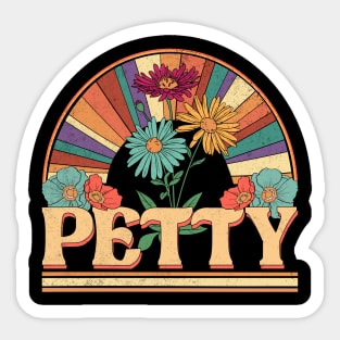 Petty Flowers Name Personalized Gifts Retro Style Sticker